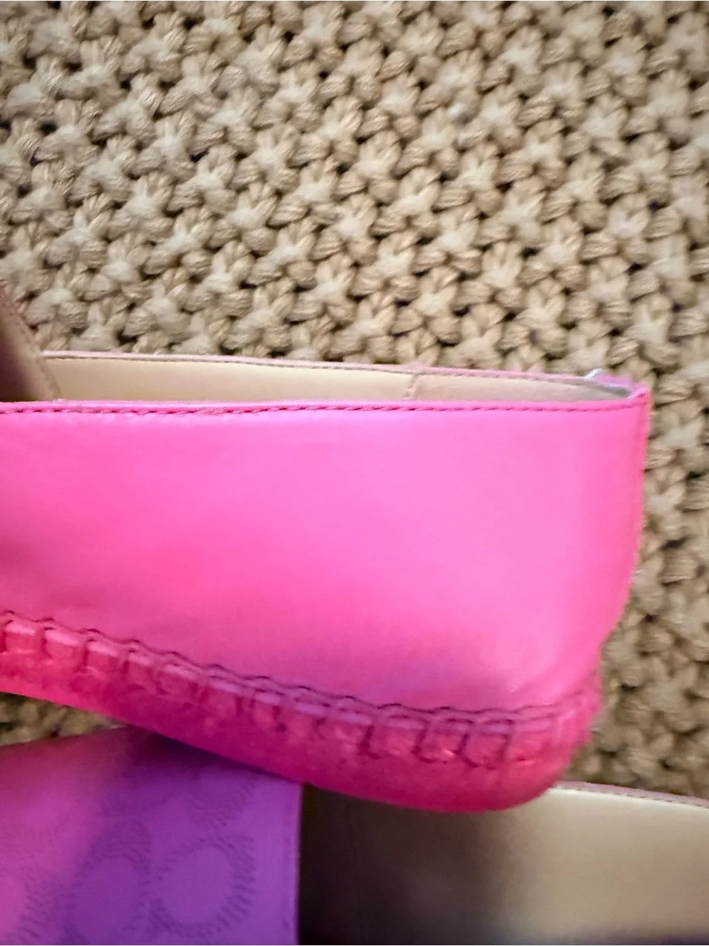 Coach Pink Signature Espadrille Flats